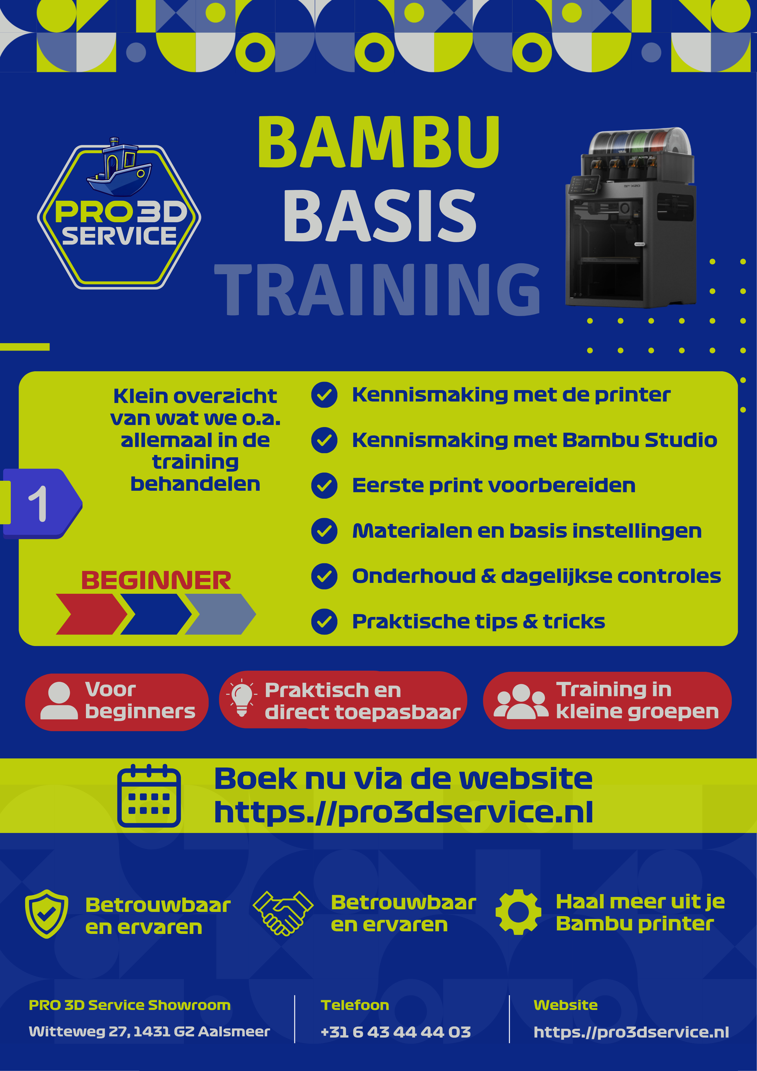 PRO 3D Service Academy - Bambu Basis - Beginner