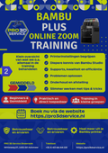 PRO 3D Service Academy - Online Zoom - Bambu Plus - Gemiddeld