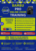 PRO 3D Service Academy - Online Zoom - Bambu Pro - Gevorderd
