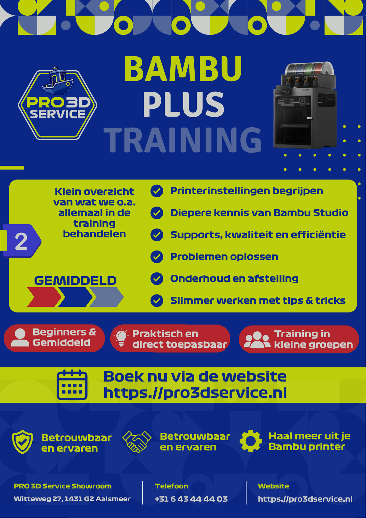 PRO 3D Service Academy - Bambu Plus - Gemiddeld